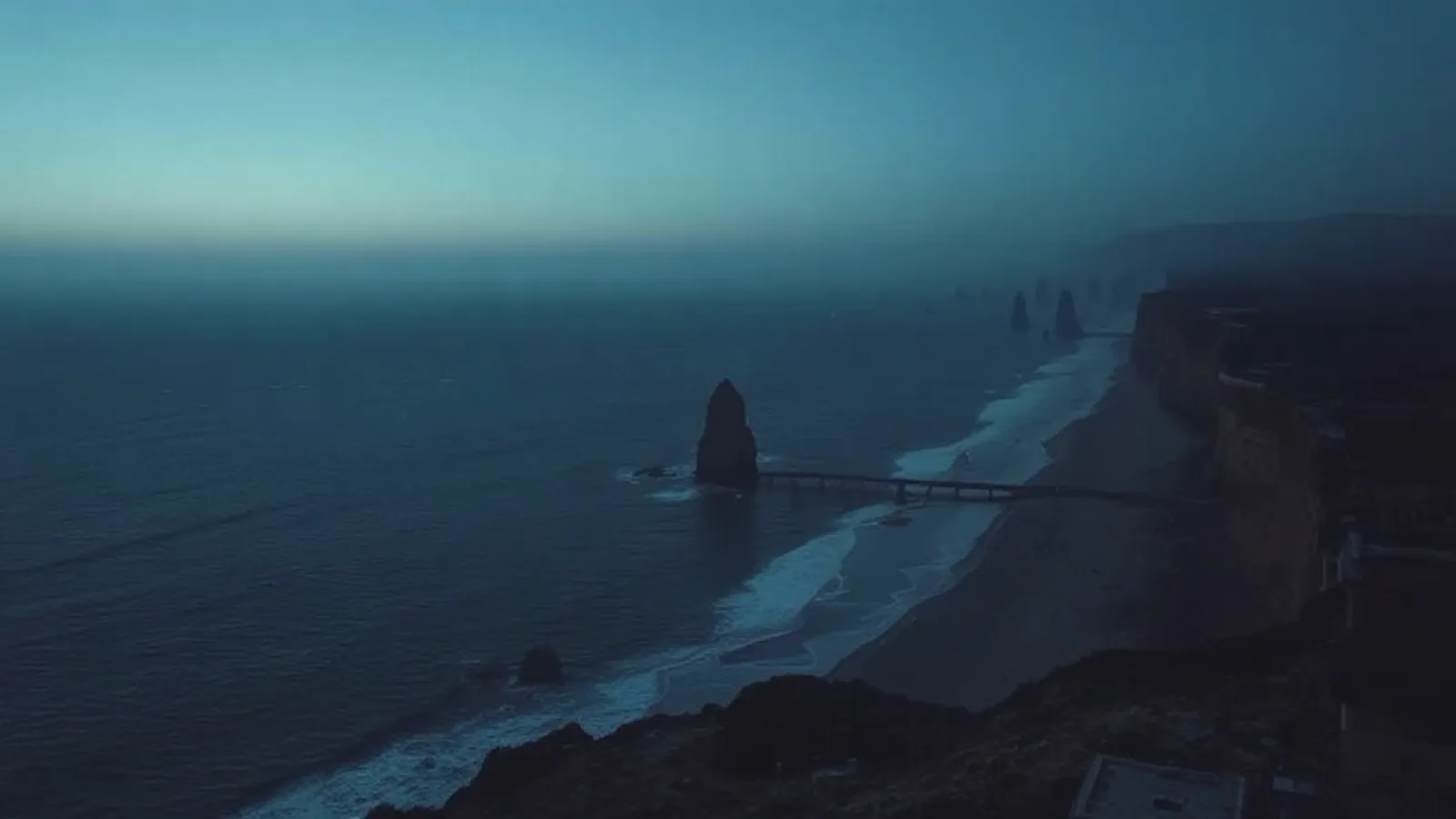 A coastline at dawn